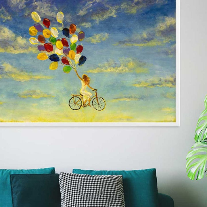 Luftballons am Himmel - Poster artlia