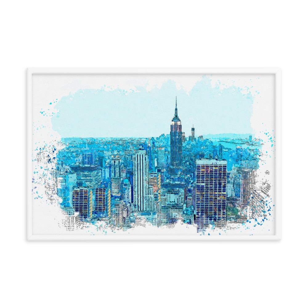 New York in Blau - Poster artlia