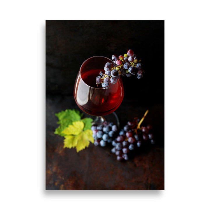 Poster - Wein und Trauben 21×30 cm artlia