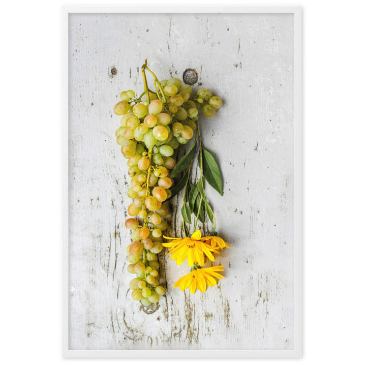 Poster - Weintrauben und Blumen artlia
