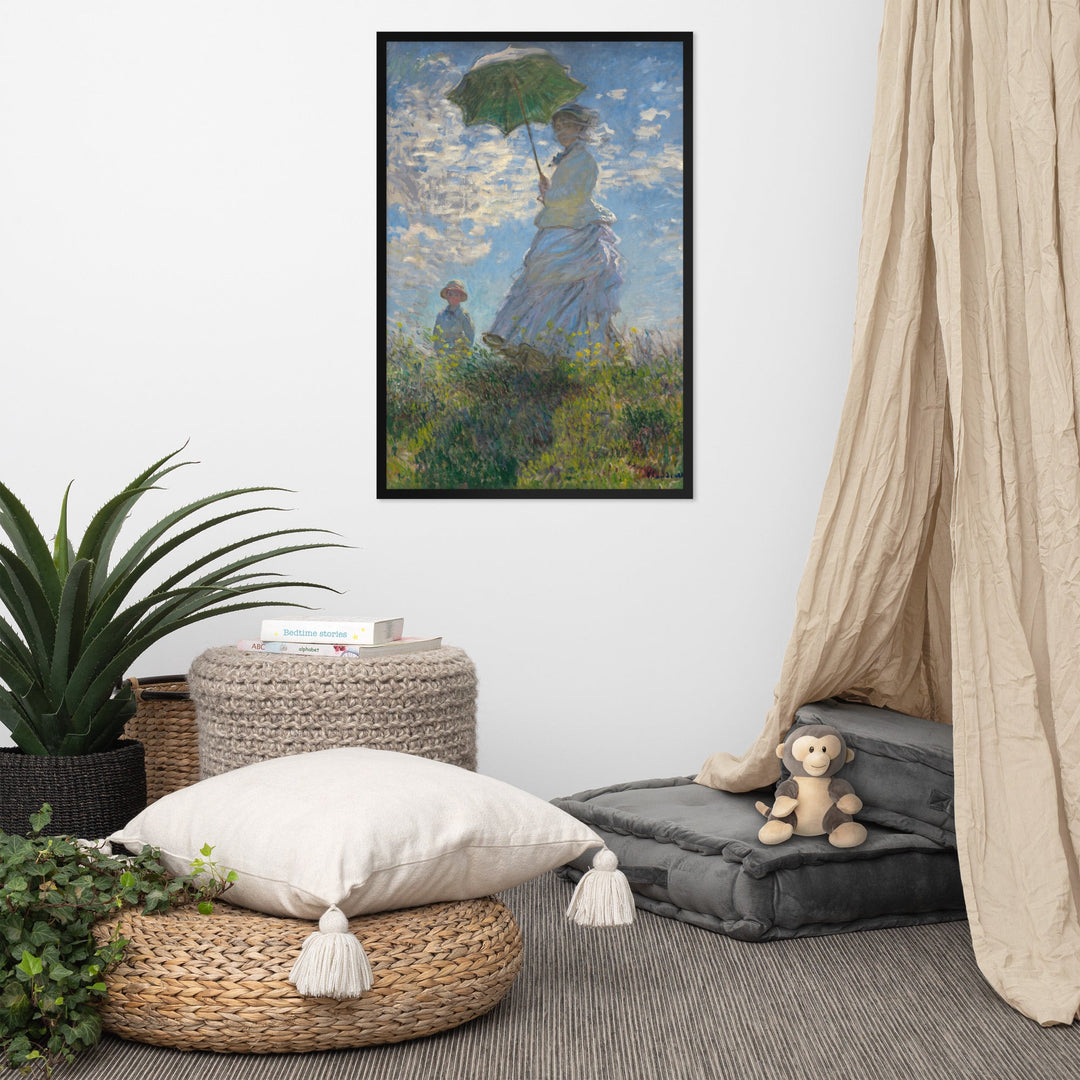 Poster - Woman with a Parasol - Madame Monet and Her Son artlia