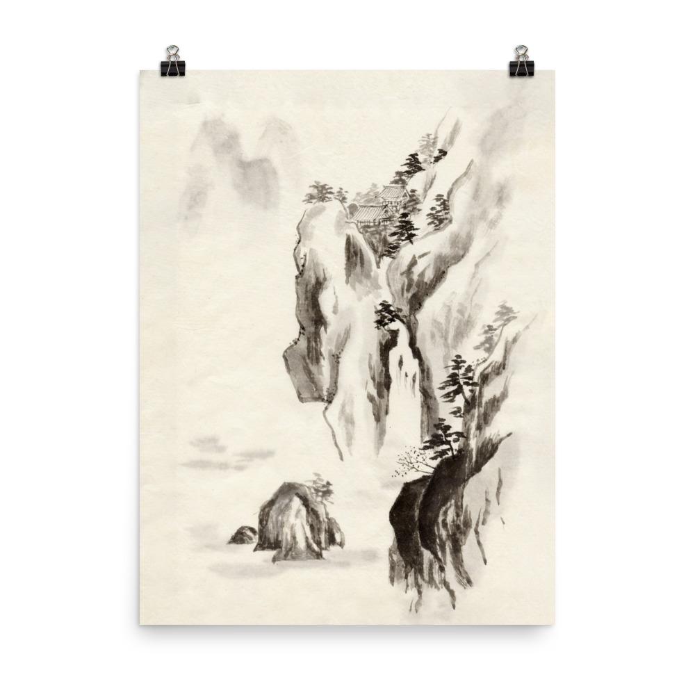 Poster - Tempel im Felsen 30x41 cm artlia