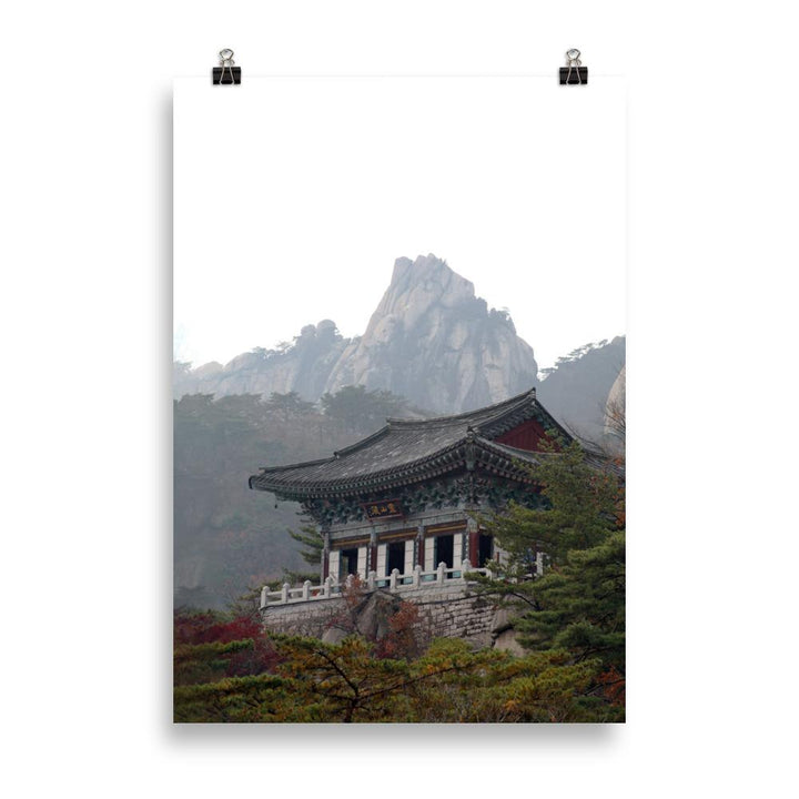 Poster - Tempel im Berg 21×30 cm artlia