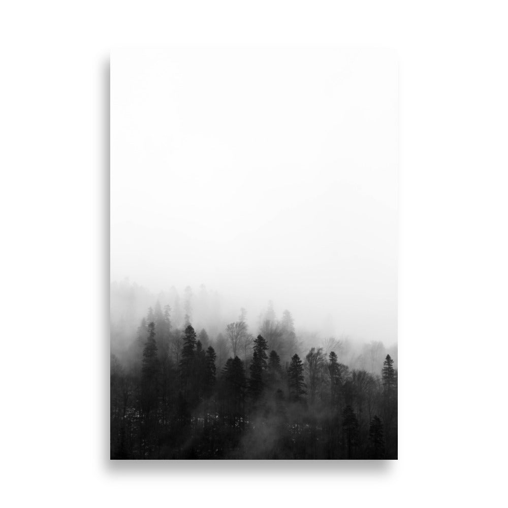 Poster - Wald im Nebel 21×30 cm artlia