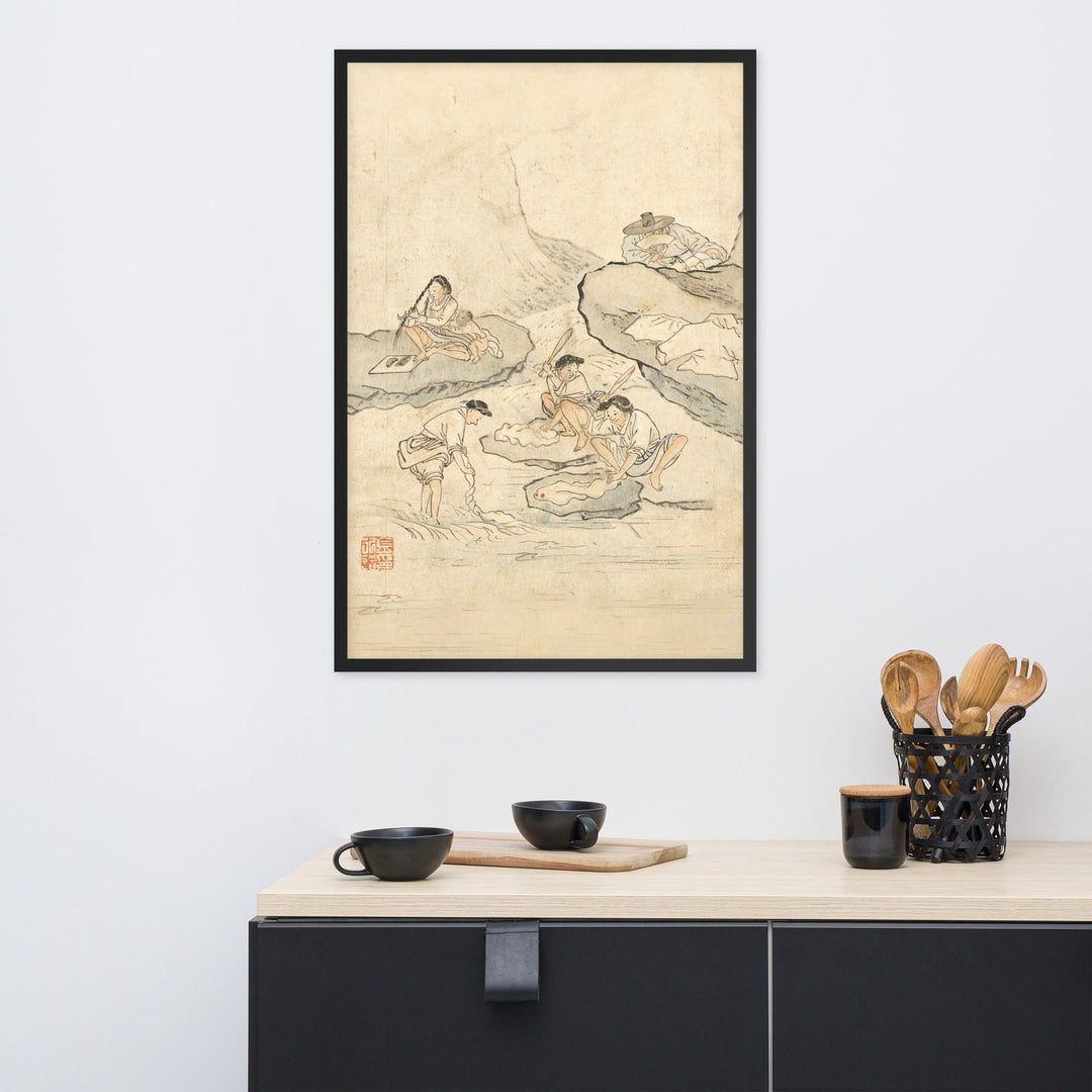 Poster - Wäscherei, Kim Hong-do artlia