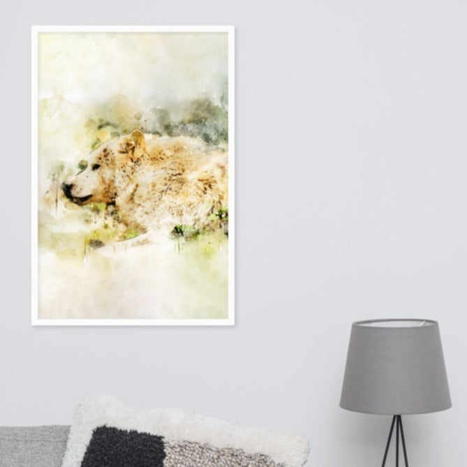 Poster - Aquarell Wolf artlia