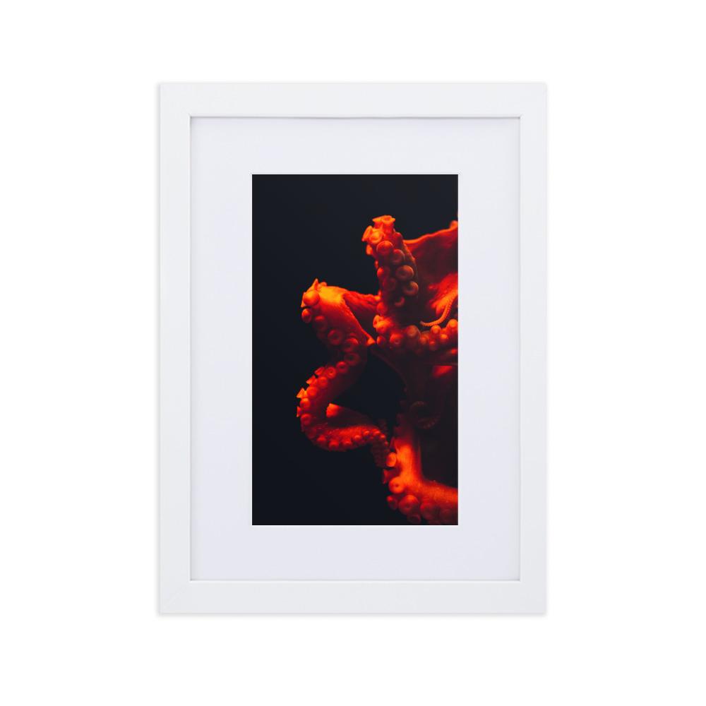 Wütender Oktopus - Poster im Rahmen mit Passepartout artlia