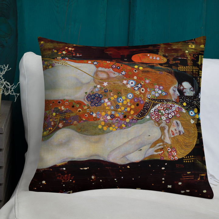 Almohada premium - Gustav Klimt, Serpientes de agua II