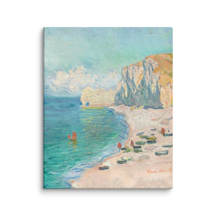 Leinwand - Claude Monet, Étretat: The Beach and the Falaise d'Amont