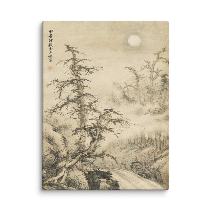 Canvas - Mondverlichte herfstlandschap