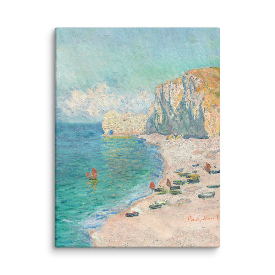 Leinwand - Claude Monet, Étretat: The Beach and the Falaise d'Amont