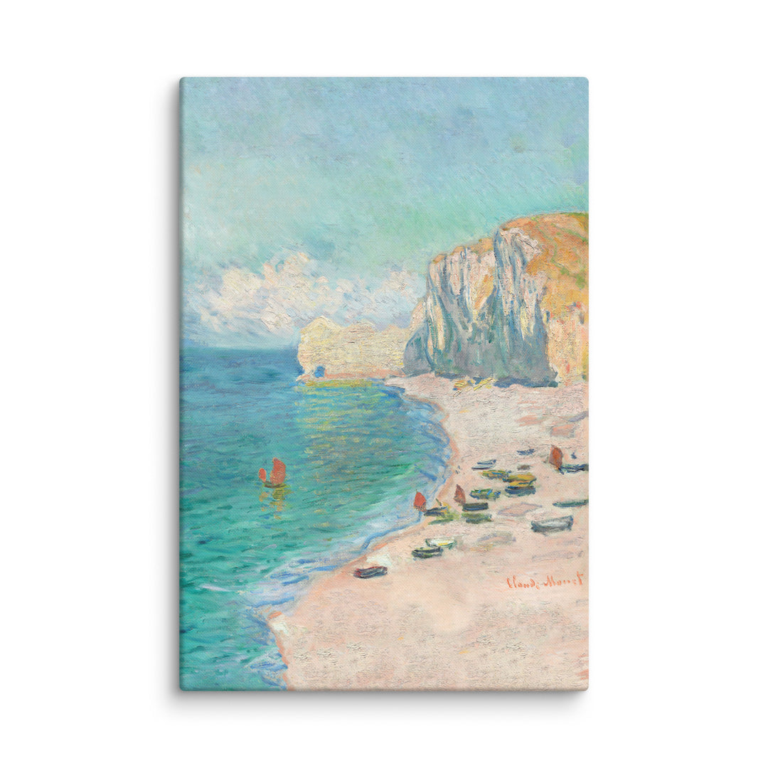 Leinwand - Claude Monet, Étretat: The Beach and the Falaise d'Amont