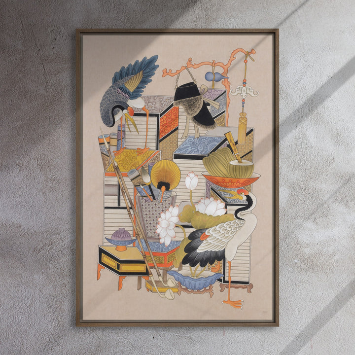 canvas-korean-sehnsucht-nach-wissen-mit-kranich-longing-for-knowledge-with-crane-seungmin-yoon_3_-min