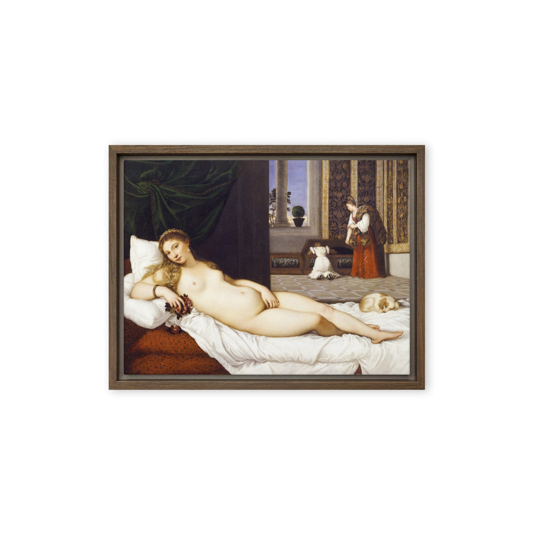 Leinwand - Tizian, Venus von Urbino Braun / 31x41 cm (12″×16″) artlia
