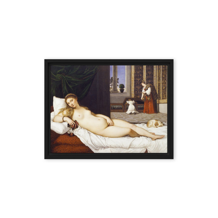 Leinwand - Tizian, Venus von Urbino Schwarz / 31x41 cm (12″×16″) artlia