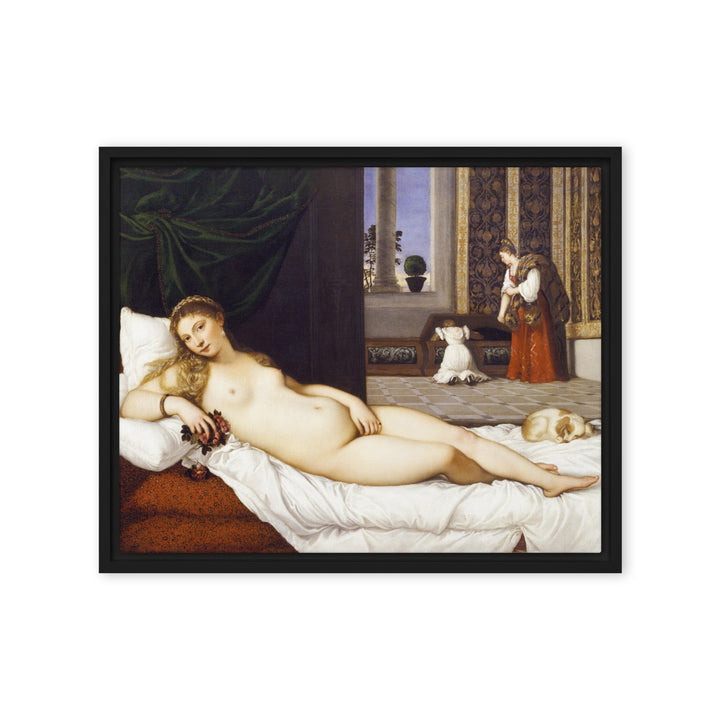 Leinwand - Tizian, Venus von Urbino Schwarz / 41x51 cm (16″×20″) artlia