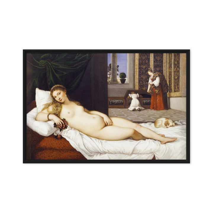 Leinwand - Tizian, Venus von Urbino Schwarz / 51x76 cm (20″×30″) artlia