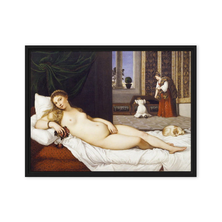 Leinwand - Tizian, Venus von Urbino Schwarz / 61x81 cm (24″×32″) artlia