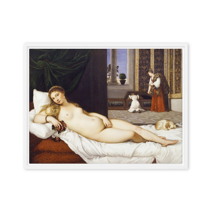Leinwand - Tizian, Venus von Urbino Weiß / 61x81 cm (24″×32″) artlia