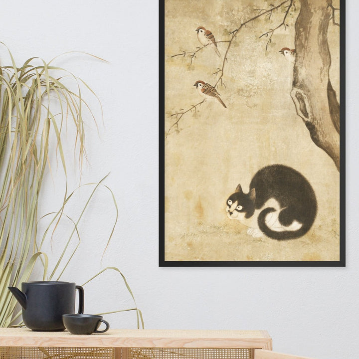 Affiche - Chat et moineaux, Byeon Sang-byeok