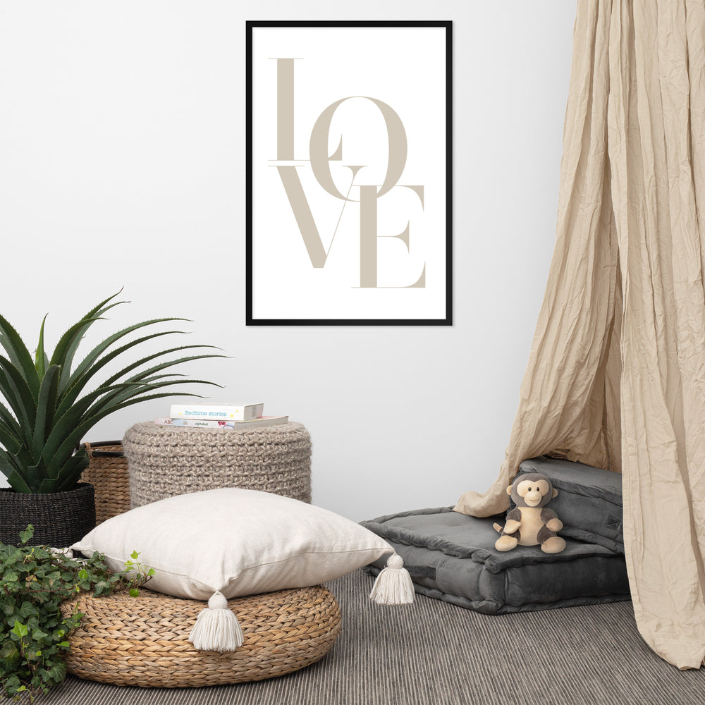 Poster - Love Beige