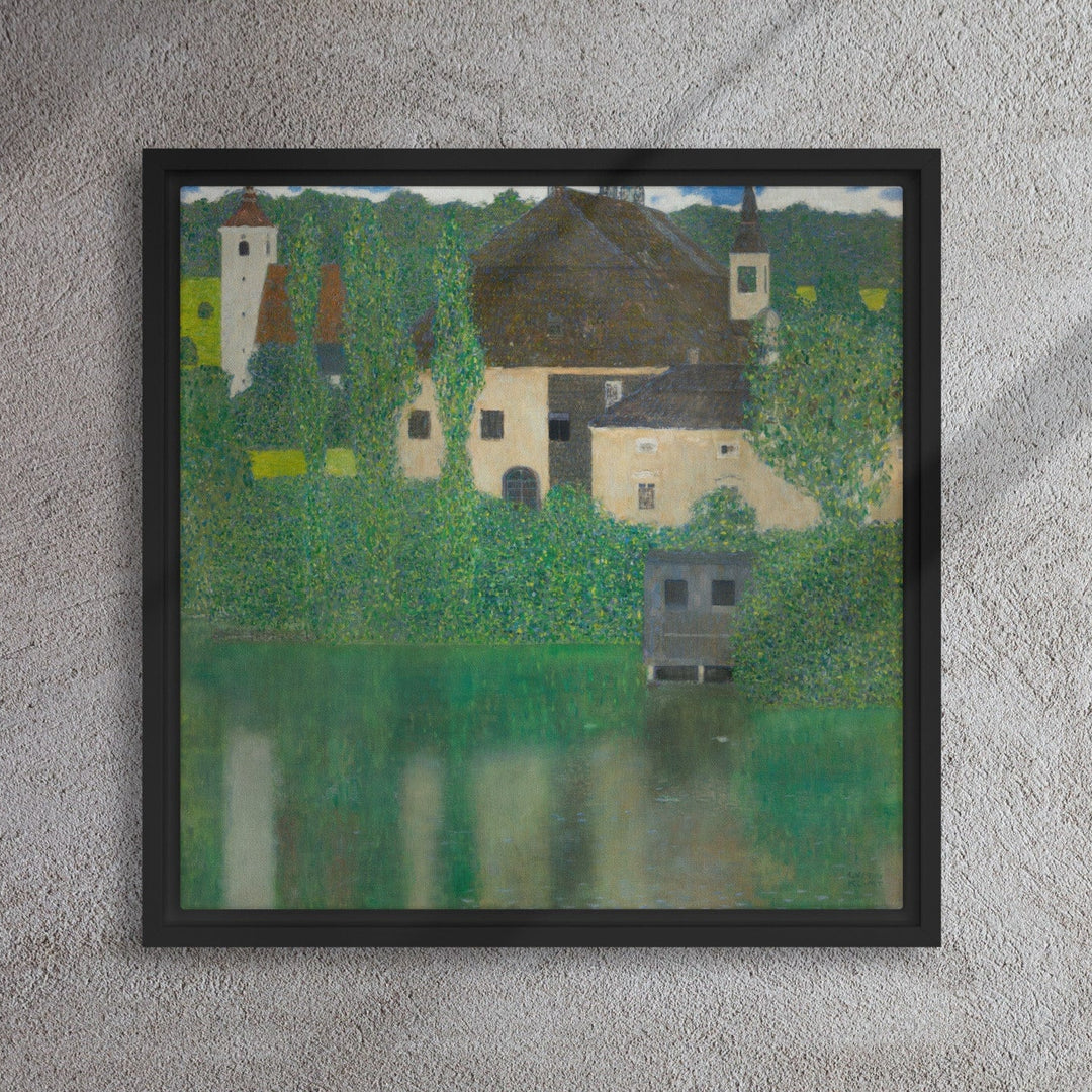 framed-canvas-_in_-black-16x16-Gustav-Klimt-Wasserschloss-Kammer-am-Attersee-min