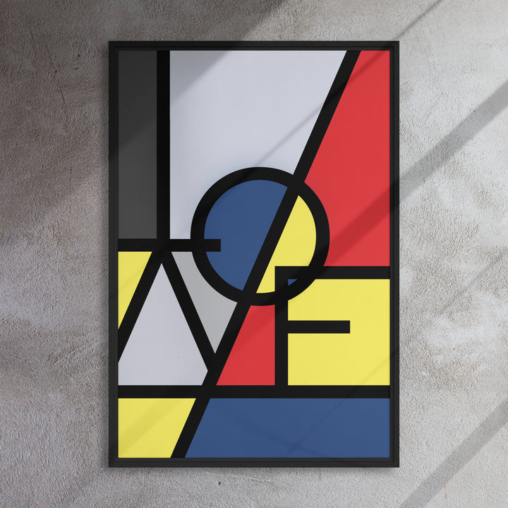 Cuadro - "AMOR" al estilo de Mondrian