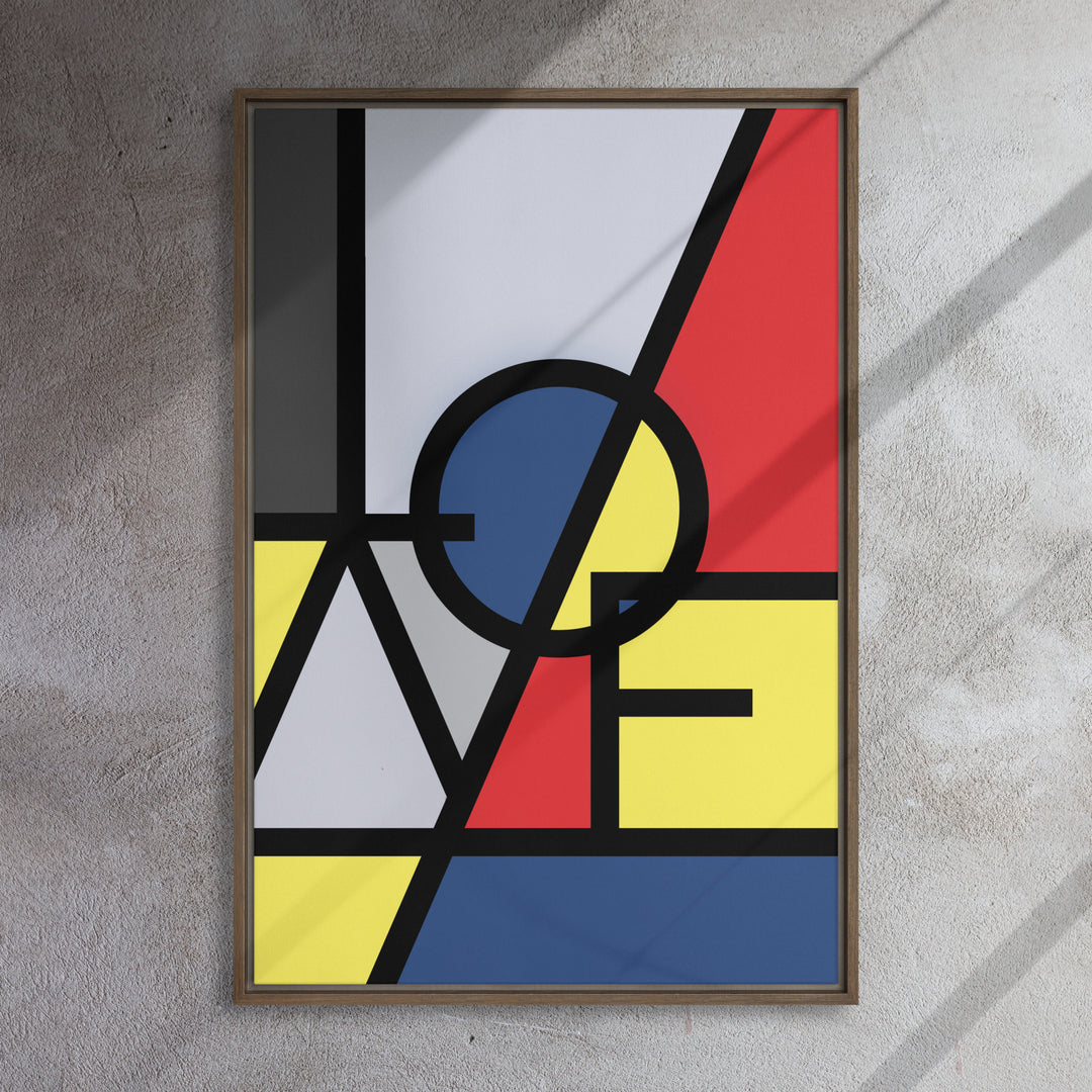 Cuadro - "AMOR" al estilo de Mondrian