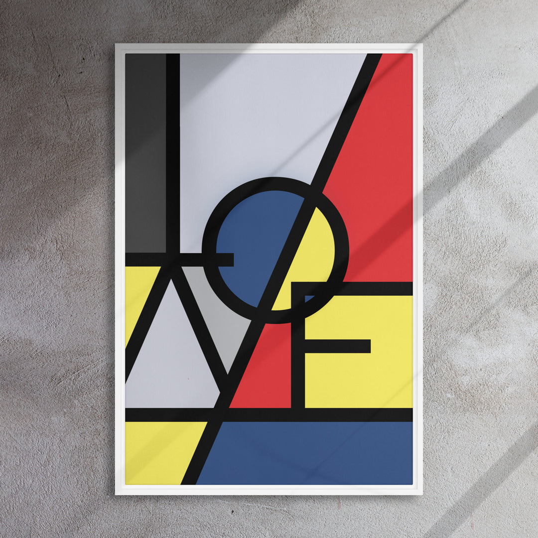 Cuadro - "AMOR" al estilo de Mondrian