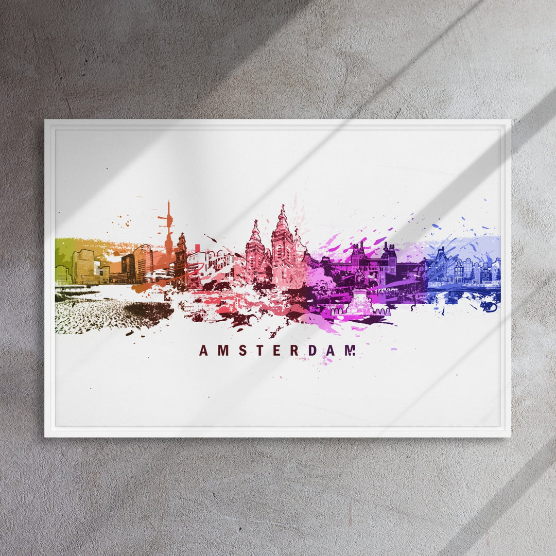 Gerahmte Leinwand - Skyline Amsterdam Marko Kurth artlia