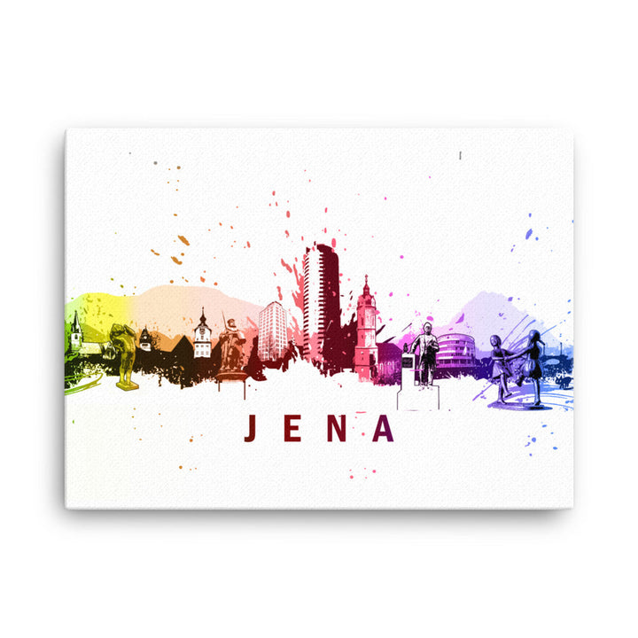 Gerahmte Leinwand - Skyline Jena Marko Kurth ohne Rahmen / 31x41 cm (12″×16″) artlia