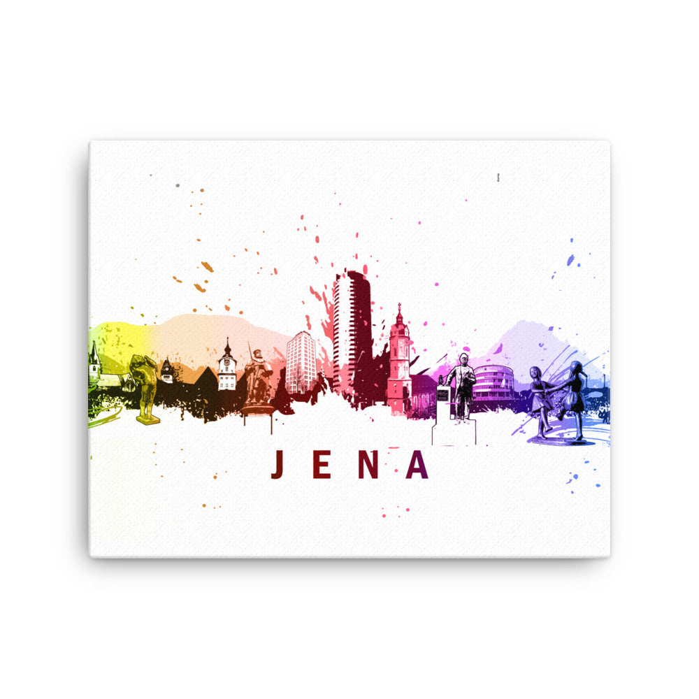 Gerahmte Leinwand - Skyline Jena Marko Kurth ohne Rahmen / 41x51 cm (16″×20″) artlia