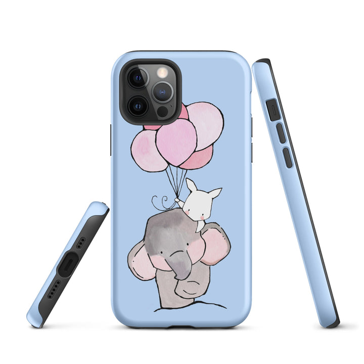 Hardcase iPhone® Handyhülle - Elefant und Hase mit Luftballon Kuratoren von artlia iPhone 12 Pro artlia