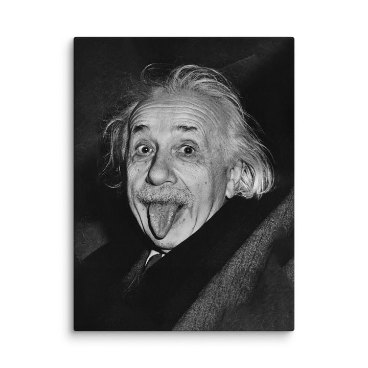 Leinwand - Albert Einstein Zunge Arthur Sasse ohne Rahmen / 31x41 cm (12″×16″) artlia