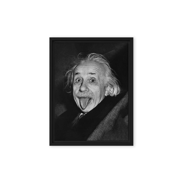 Leinwand - Albert Einstein Zunge Arthur Sasse Schwarz / 31x41 cm (12″×16″) artlia