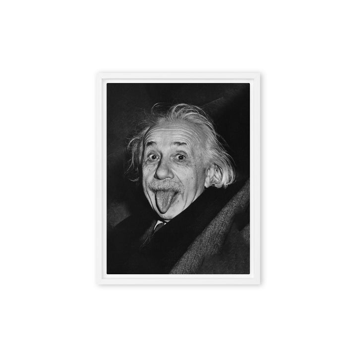 Leinwand - Albert Einstein Zunge Arthur Sasse Weiß / 31x41 cm (12″×16″) artlia