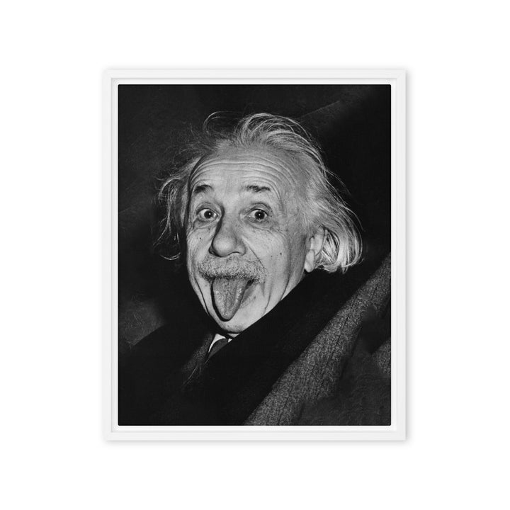 Leinwand - Albert Einstein Zunge Arthur Sasse Weiß / 41x51 cm (16″×20″) artlia