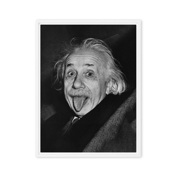 Leinwand - Albert Einstein Zunge Arthur Sasse Weiß / 61x81 cm (24″×32″) artlia