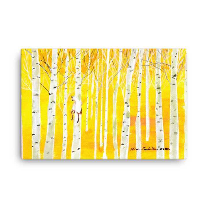 Leinwand - Birkenwald Birch Forest Seokhee Kim 61x91 cm artlia