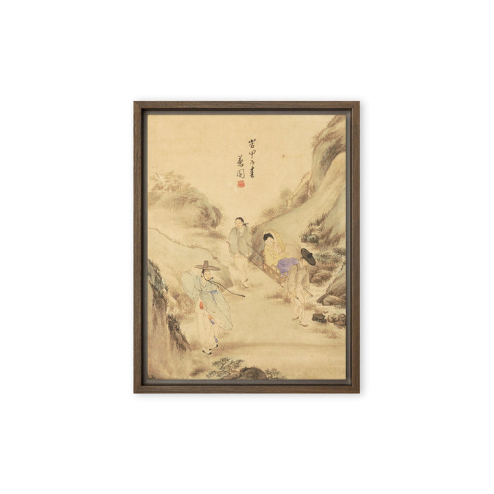 Leinwand - Der Abschied unter der Kiefer, Hyewon Braun / 31x41 cm (12″×16″) artlia