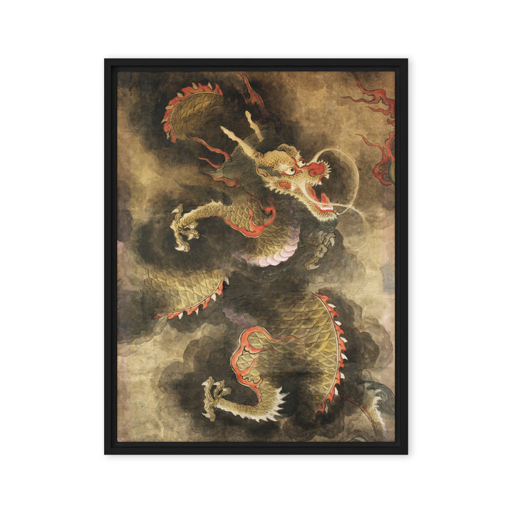 Leinwand - Der Heilige Blaue Drache Kuratoren von artlia Schwarz / 46x61 cm (18″×24″) artlia