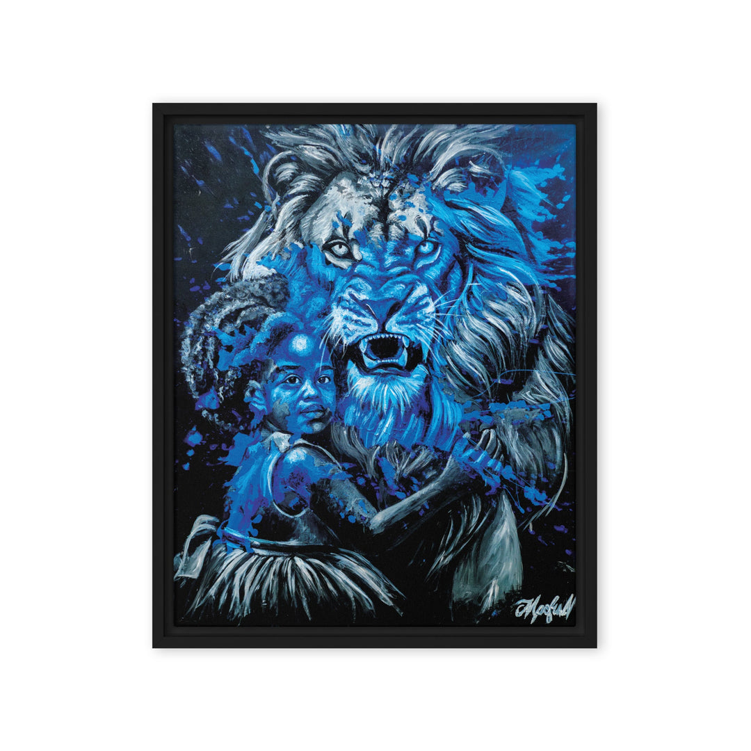 Leinwand - Fierce Guardian, Nokuthula M Mpofu Schwarz / 41x51 cm (16″×20″) artlia