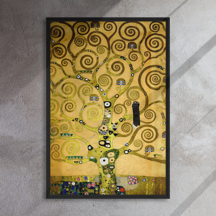 Leinwand - Gustav Klimt, der Lebensbaum Gustav Klimt Schwarz / 61x91 cm (24″×36″) artlia