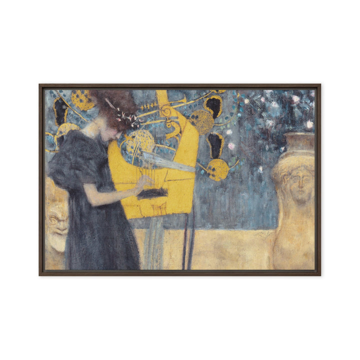 Leinwand - Gustav Klimt, Die Musik Gustav Klimt Braun / 61x91 cm (24″×36″) artlia