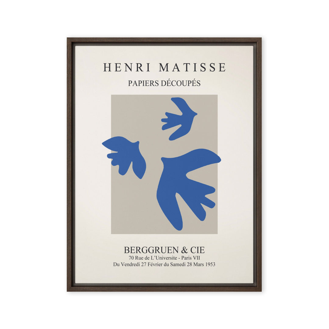 Leinwand - Henri Matisse, blaue Vögel Henri Matisse Braun / 46x61 cm (18″×24″) artlia