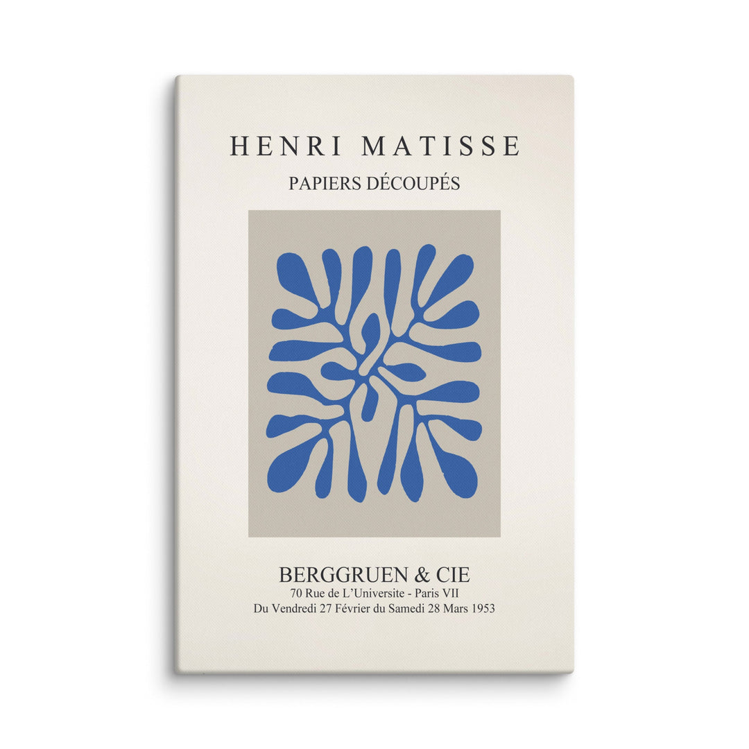 Leinwand - Henri Matisse, Papier Découpés blaue Blätter Henri Matisse ohne Rahmen / 61x91 cm (24″×36″) artlia