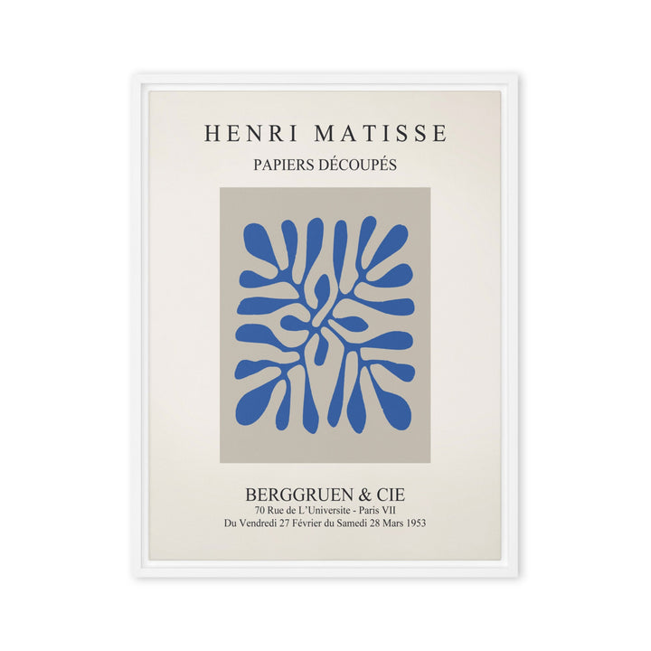 Leinwand - Henri Matisse, Papier Découpés blaue Blätter Henri Matisse Weiß / 46x61 cm (18″×24″) artlia