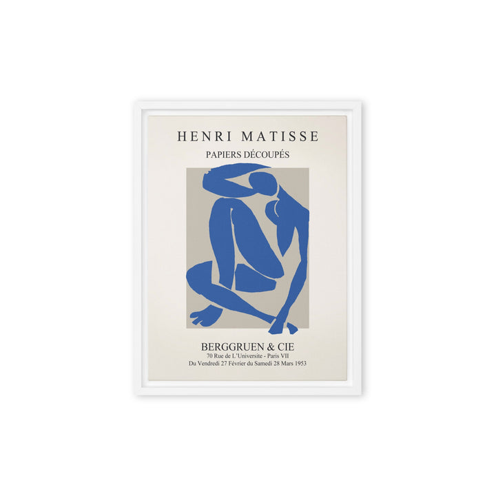 Leinwand - Henri Matisse, Papier Découpés blauer Akt Henri Matisse Weiß / 31x41 cm (12″×16″) artlia