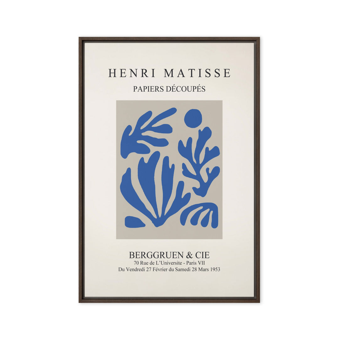 Leinwand - Henri Matisse, Papier Découpés blauer Garten I Henri Matisse Braun / 61x91 cm (24″×36″) artlia