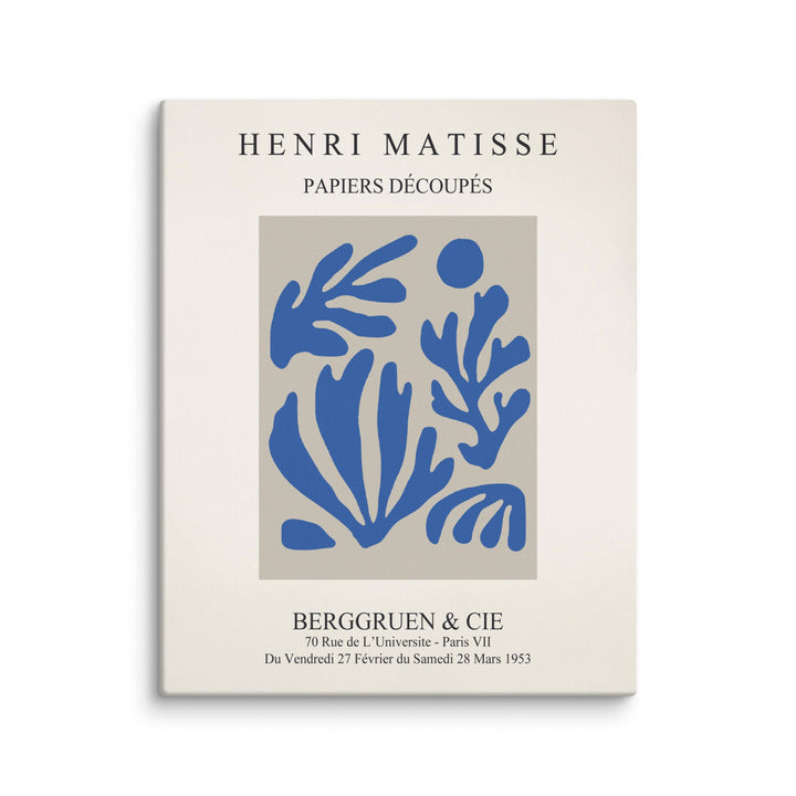 Leinwand - Henri Matisse, Papier Découpés blauer Garten I Henri Matisse ohne Rahmen / 41x51 cm (16″×20″) artlia